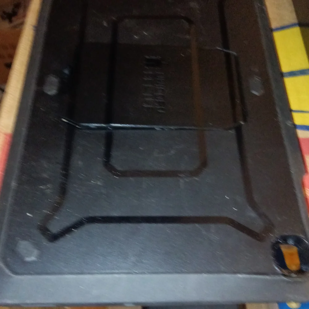 Black Rectangular Storage Bin